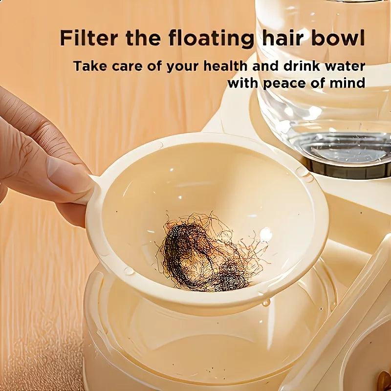 2-in-1 Large Pet Feeder & Water Dispenser, For Cats Dogs Travel