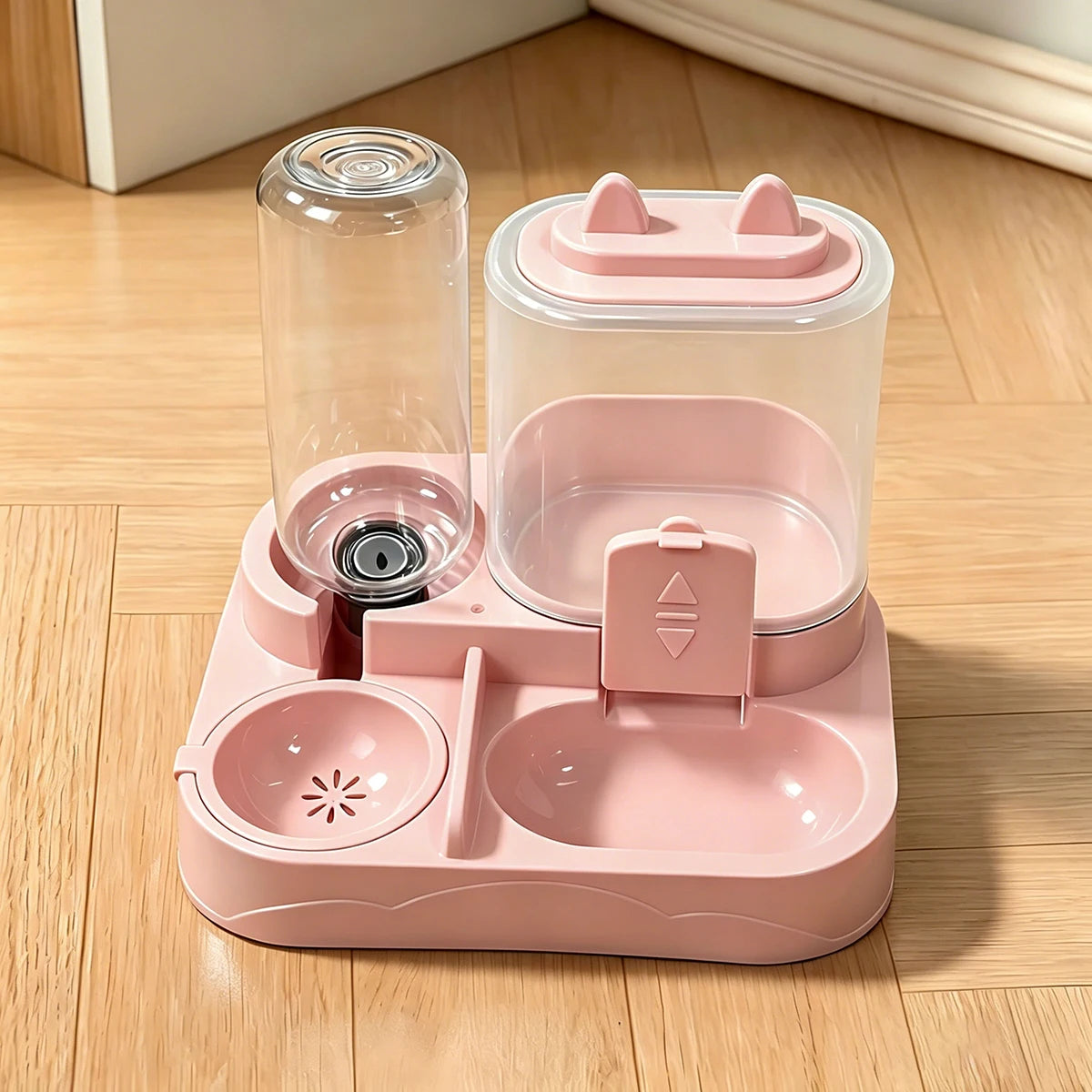 2-in-1 Large Pet Feeder & Water Dispenser, For Cats Dogs Travel