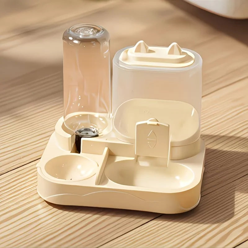 2-in-1 Large Pet Feeder & Water Dispenser, For Cats Dogs Travel