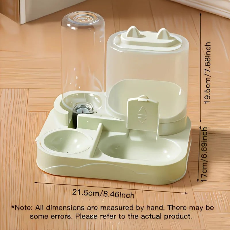 2-in-1 Large Pet Feeder & Water Dispenser, For Cats Dogs Travel