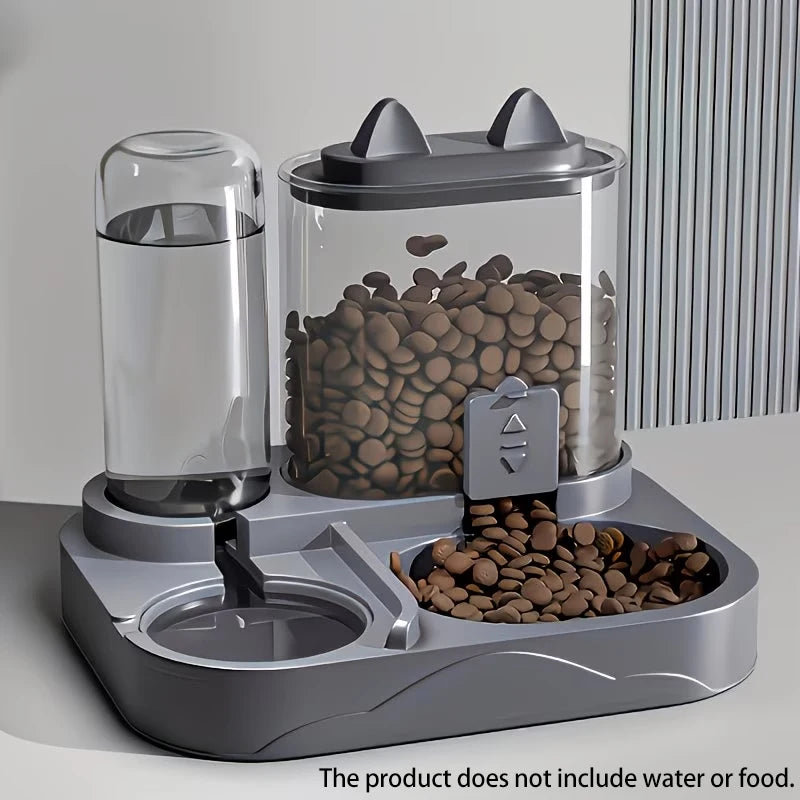 2-in-1 Large Pet Feeder & Water Dispenser, For Cats Dogs Travel
