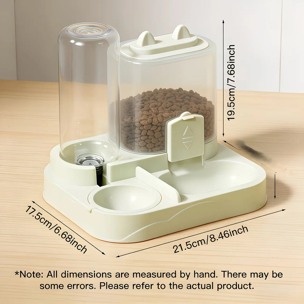2-in-1 Large Pet Feeder & Water Dispenser, For Cats Dogs Travel